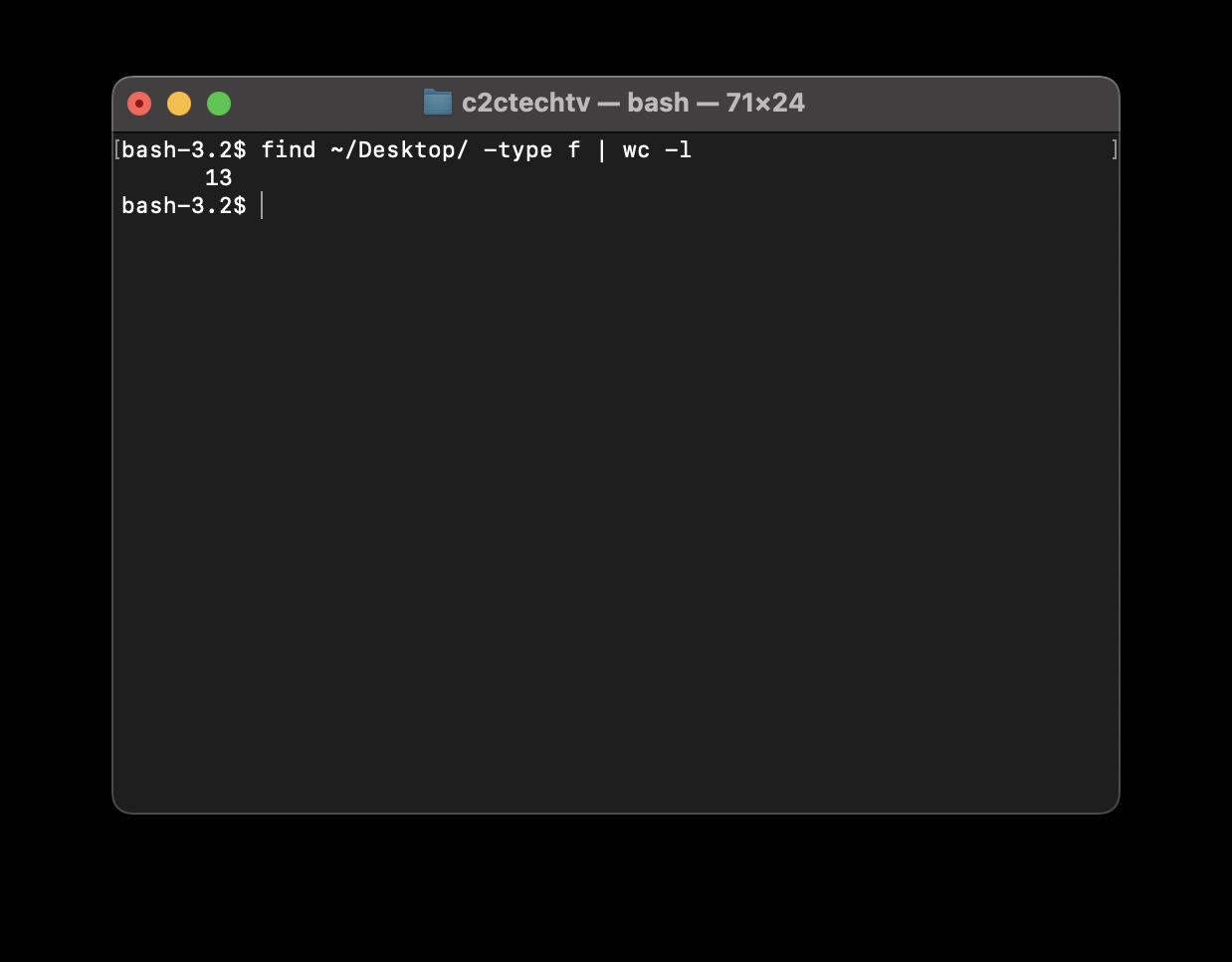 Find the Count of files in a directory using bash command